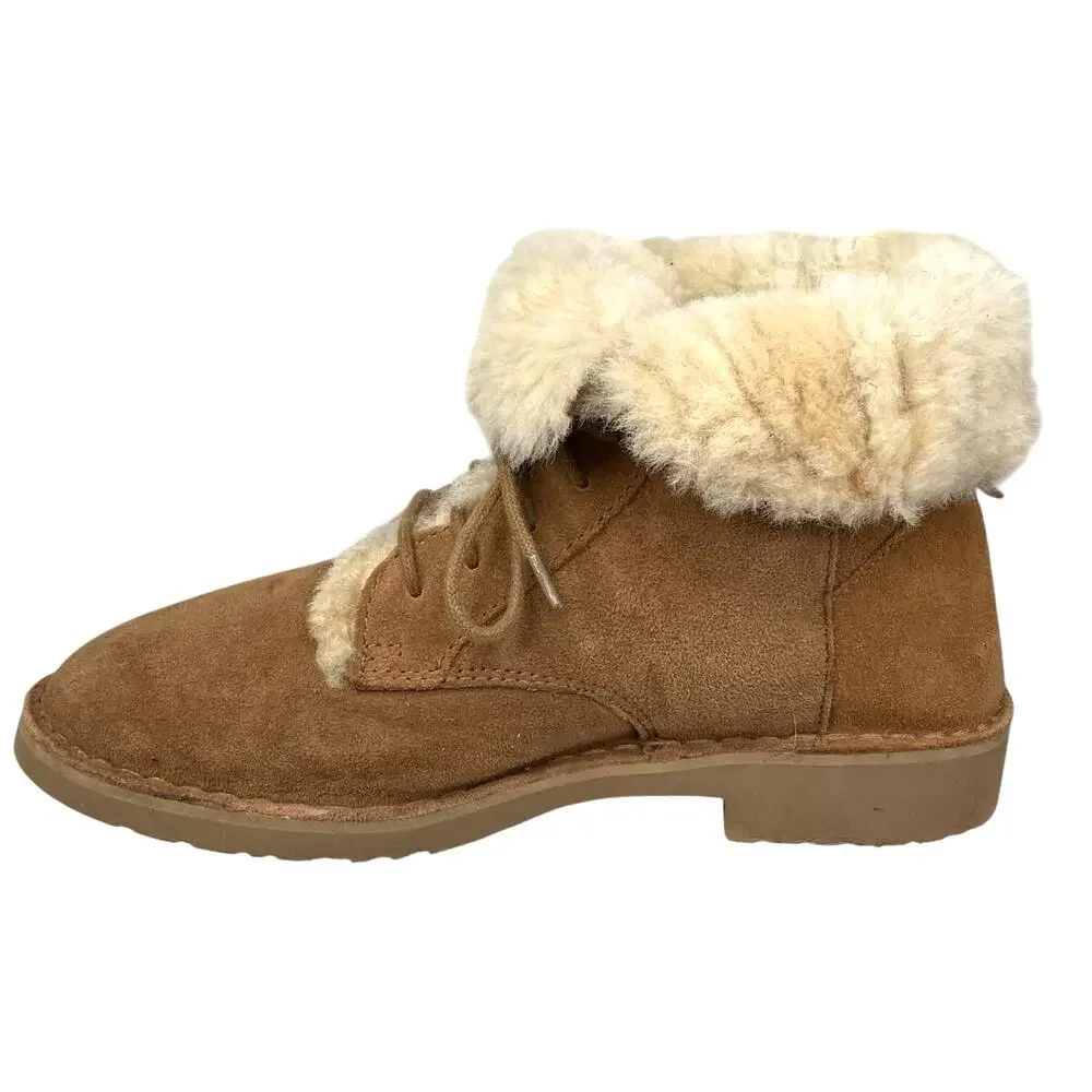 UGG Women's Quincy Brown Suede Lace Up Winter Boots Size US 6.5
